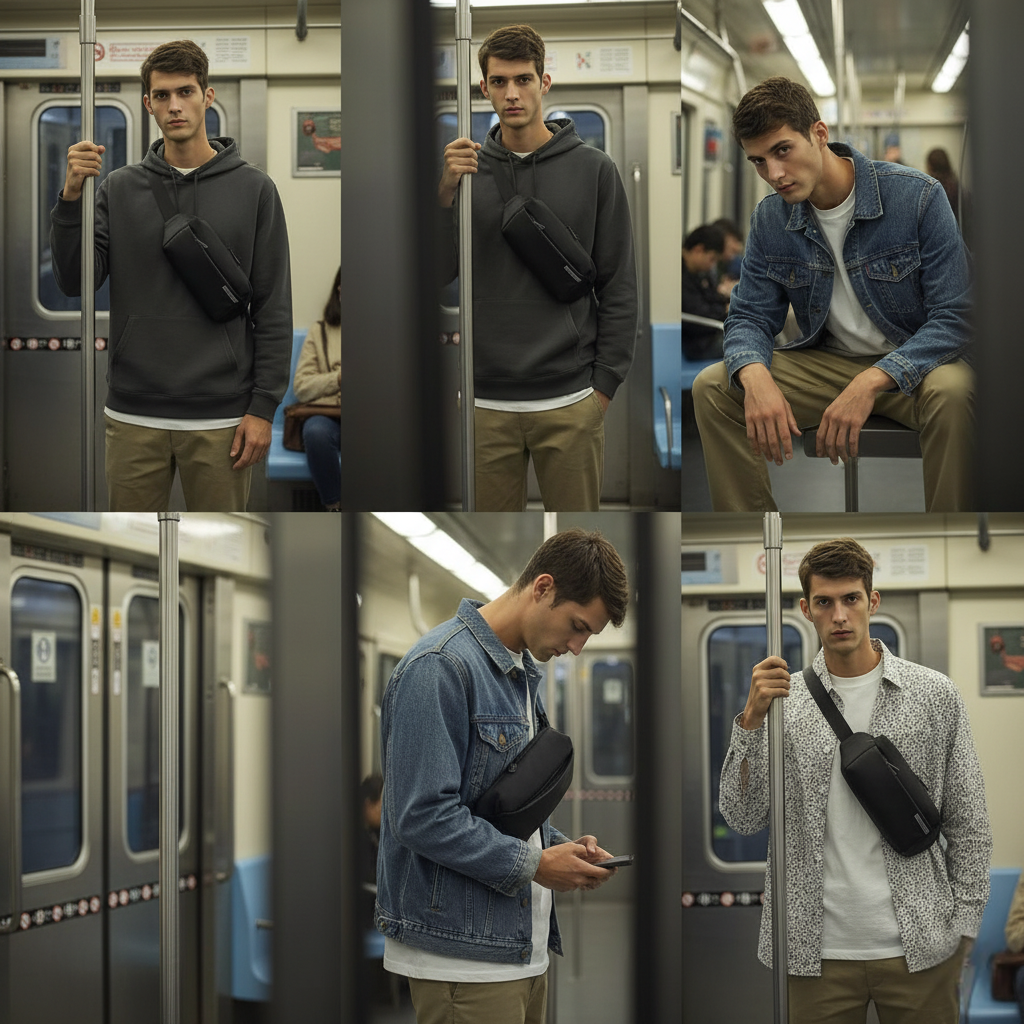 Sac Bandoulière Premium Golden Wolf GXB – Antivol & Imperméable