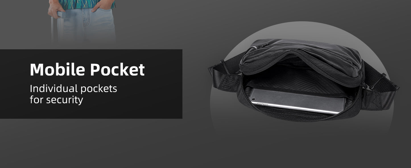 Sac Bandoulière Premium Golden Wolf – Antivol & Imperméable