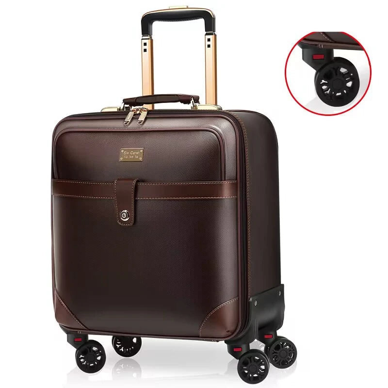 Valise de Voyage Cuir PU à Roulettes - ATELIER AMBRE