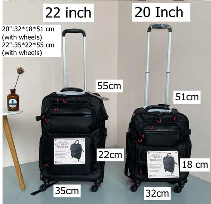 Lot de 2 Valises Cabine Tissu Oxford - ATELIER AMBRE