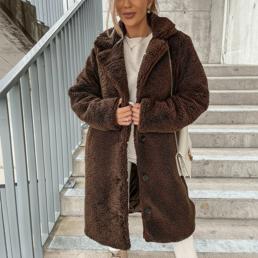 Le Manteau Teddy "Milana" - Longueur Mi-Cuisse