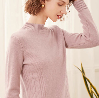 Le Pull Cachemire "Nara", Col Montant Signature