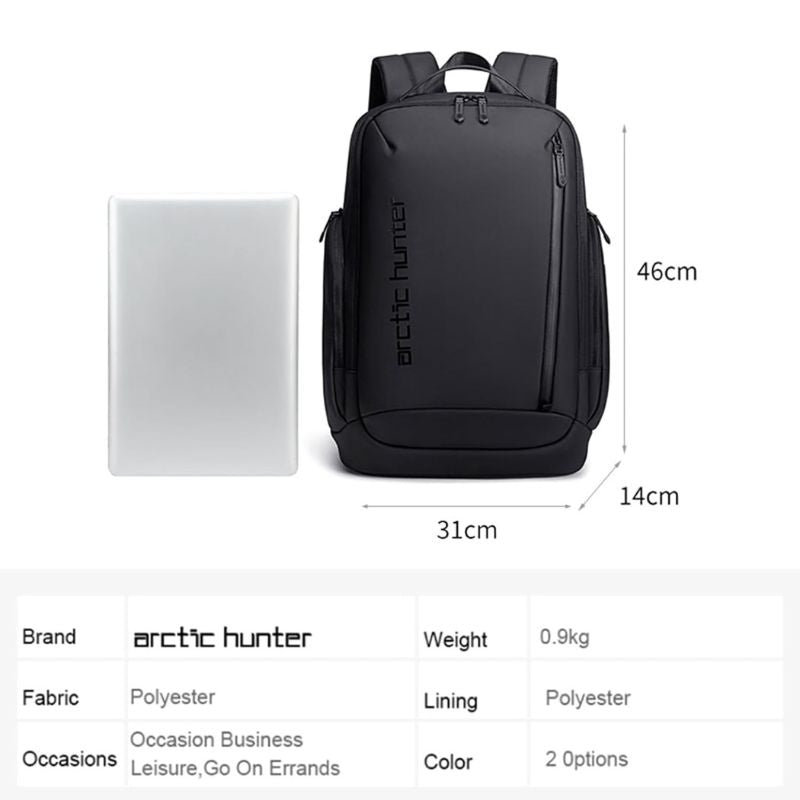 Sac à Dos Ordinateur 17" Arctic Hunter - Premium et Imperméable avec Port USB