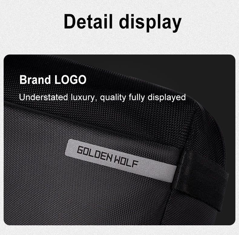 Sac Bandoulière Premium Golden Wolf GXB – Antivol & Imperméable