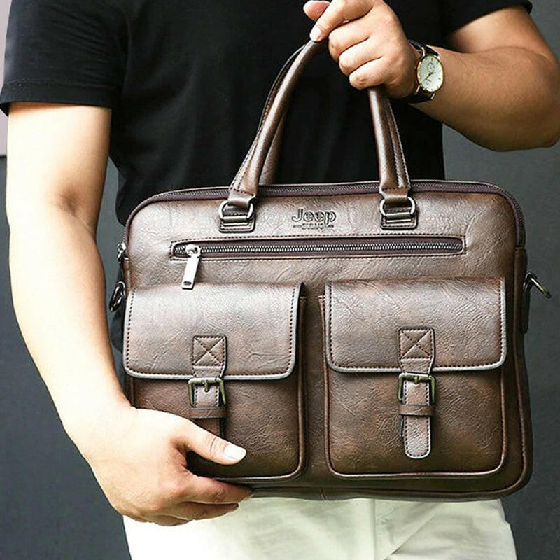 Sac Business Homme en Cuir JEEP Buluo pour PC - ATELIER AMBRE
