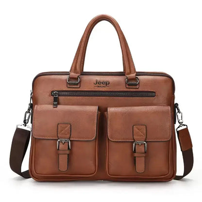 Sac Business Homme en Cuir JEEP Buluo pour PC - ATELIER AMBRE