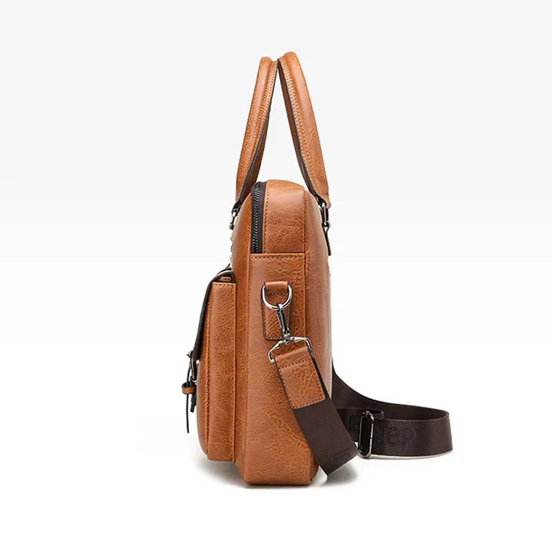 Sac Business Homme en Cuir JEEP Buluo pour PC - ATELIER AMBRE