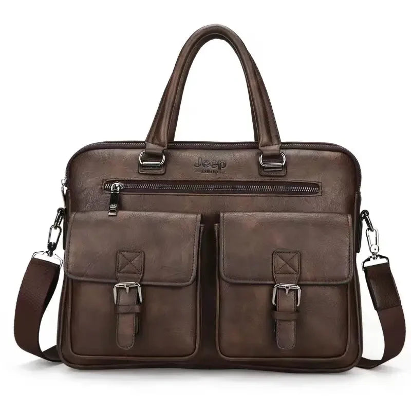 Sac Business Homme en Cuir JEEP Buluo pour PC - ATELIER AMBRE