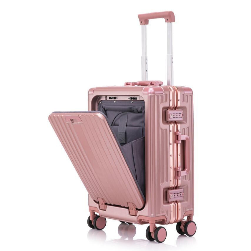 Valise Cabine 20 pouces Aluminium Port PC/USB - ATELIER AMBRE