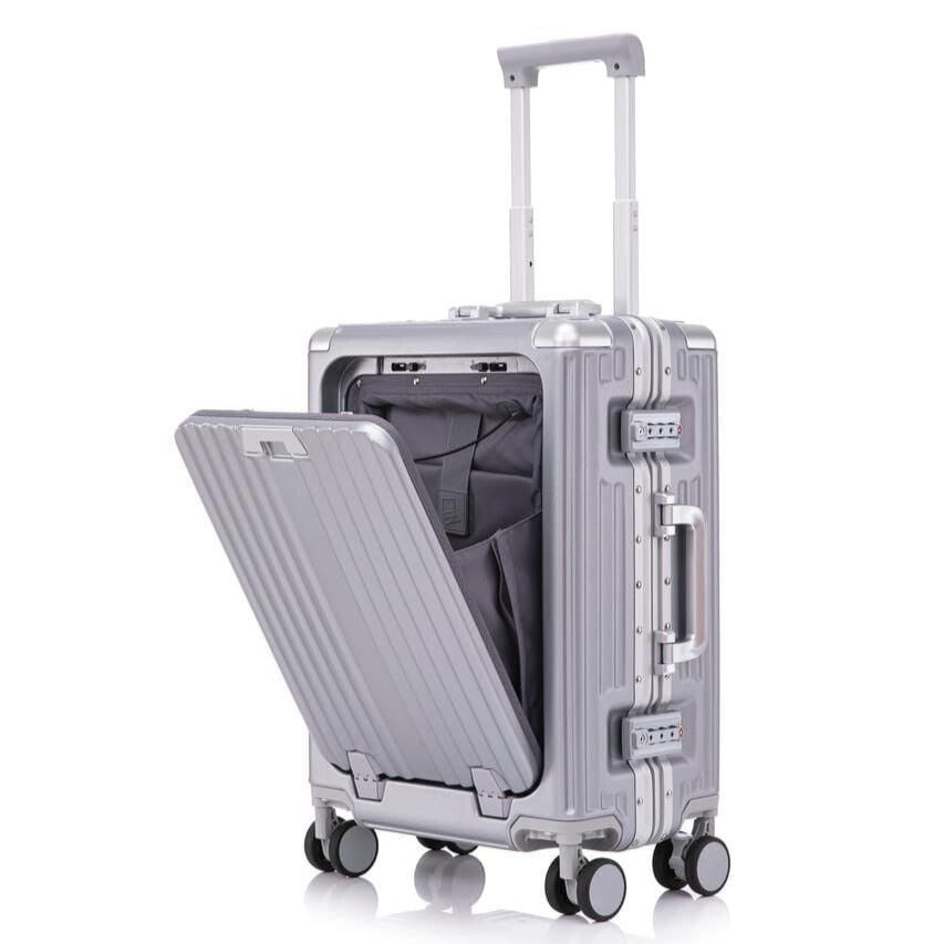 Valise Cabine 20 pouces Aluminium Port PC/USB - ATELIER AMBRE
